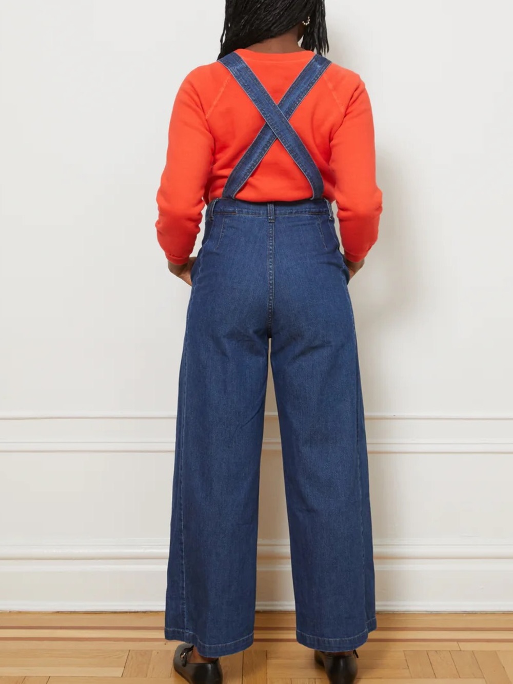 Loup Madelyn Zip Front Denim Overals - Picture 5 of 12